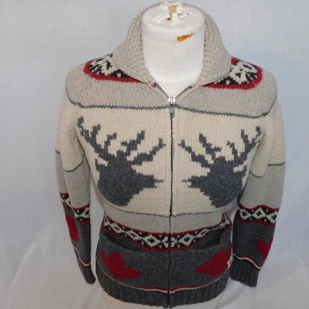 HBC 2010 Vancouver Olympics Womens S lambswool Full Zip Cardigan Sweater Canada - Picture 11 of 11